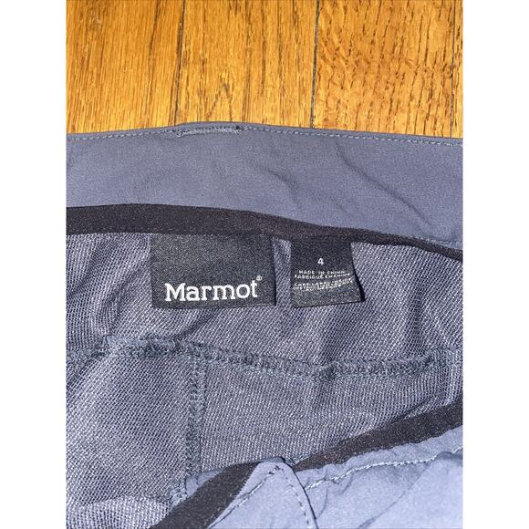 Marmot Nylon Hiking Pants Women's Gray Outdoor Pants Size 4 Trails Ankle Zip - Picture 6 of 11